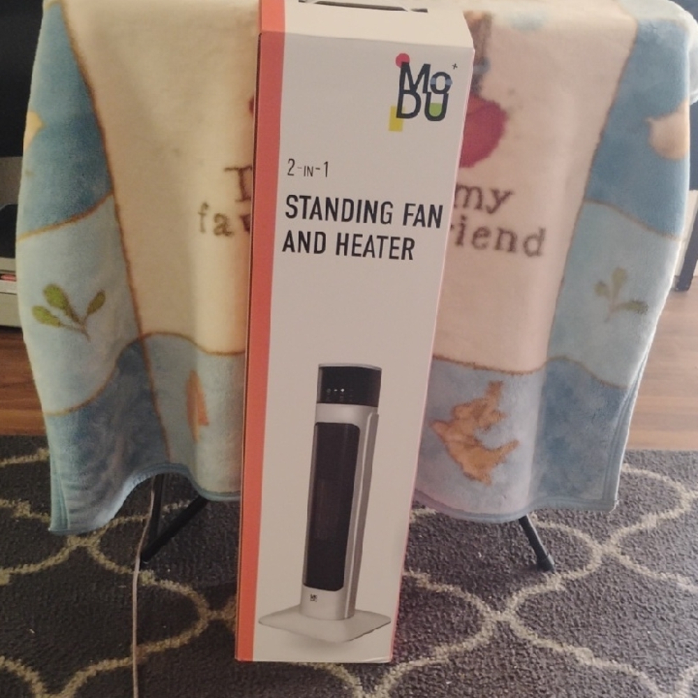 2-in-1 Standing Fan and Heater - White